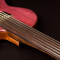 Custom Fretless Sapele Purpleheart Solid Body Electric Guitar